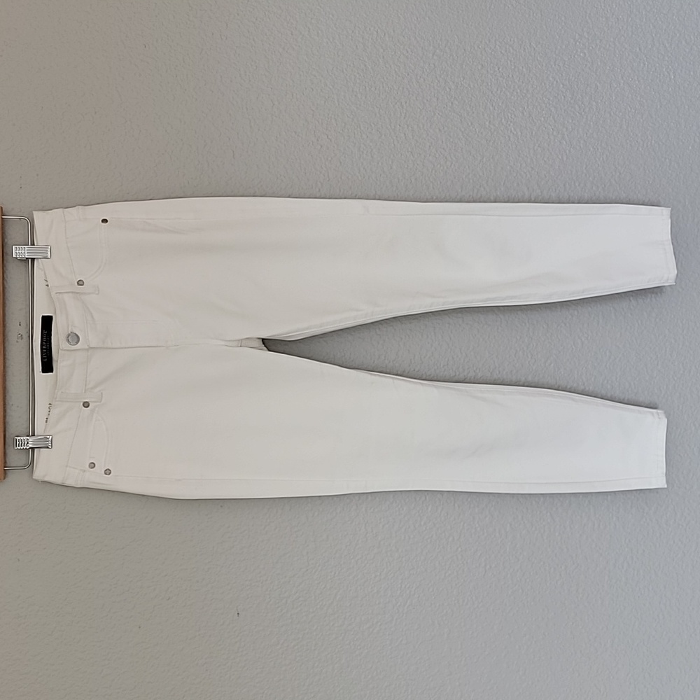 White Liverpool Skinny Crop